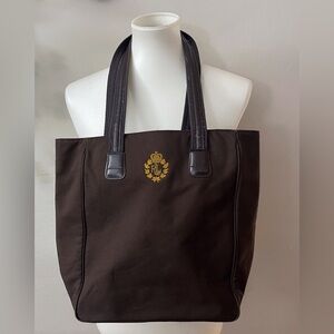 Vintage 90s Lauren Ralph Lauren Brown Tote Bag Preppy Chic Work School Classic